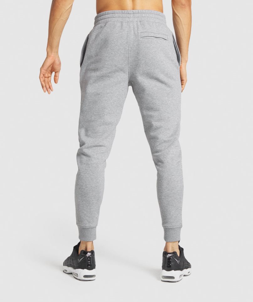 Men's Gymshark Crest Jogger Grey | CA 73N8AD